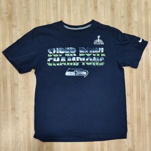 Seattle Seahawks XLVIII Super Bowl Champions Nike Shirt Size Medium
